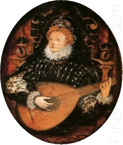 Nicholas Hilliard Portrait miniature of Elizabeth I of England china oil painting image